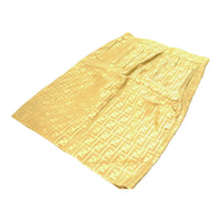 Fendi Yellow Beige Zucca Monogram Skirt