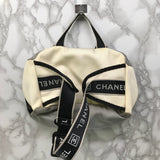 Vintage Chanel Sports CC Logo Gray Navy White Waist Body Bag - Undothedone