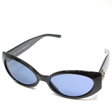 Gucci GG Logo Silver Black Blue Tinted Sunglasses - Undothedone