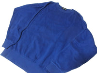 Vtg ISSEY MIYAKE Logo Spellout Royal Blue Sweatshirt - Undothedone
