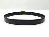 Chanel Calf Leather Gold CC Logo Black Waist Belt - Undothedone