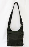 Prada Black Green Iridescent Nylon Logo Shoulder Bag - Undothedone