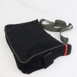 Prada Black Nylon Red Logo Shoulder Bag - Undothedone