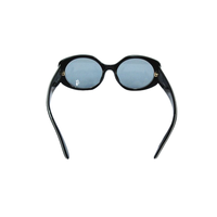 Chanel Black Gold CC Logo Blue Tinted Sunglasses 08850