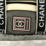 Vintage Chanel Sports CC Logo Gray Navy White Waist Body Bag - Undothedone