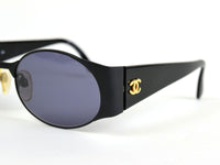 Chanel Black Gold CC Logo Sunglasses 05972 94305 - Undothedone