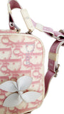 Christian Dior Mini Pink Monogram Rhinestone Flower Pattern Shoulder Bag