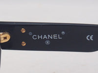 Chanel Blue Tinted CC Gold Logo Sunglasses - Undothedone