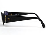 Chanel Black Gold CC Logo Sunglasses 05972 94305 - Undothedone