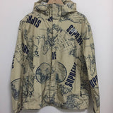 SUPREME X NORTH FACE SS2012 Off White Cream World Map Venture Jacket - Undothedone