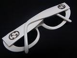 Gucci GG2400 White Oval GG Logo Kurt Cobain Sunglasses - Undothedone