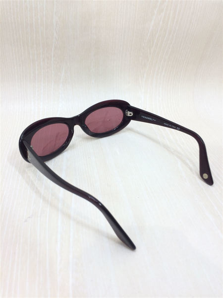 Chanel oval sunglasses Vintage 90's 5007 black 