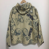 SUPREME X NORTH FACE SS2012 Off White Cream World Map Venture Jacket - Undothedone