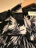 Saint Laurent 14SS Black Silk Hawaiian Button Up Shirt - Undothedone