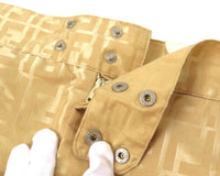 Fendi Yellow Beige Zucca Monogram Skirt