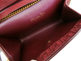 Christian Dior Bordexaux Red Monogram Ladies Chain Hand Bag - Undothedone
