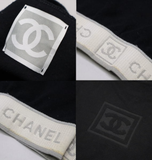 Chanel Sport Black Logo High Neck Fleece Tank Top