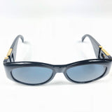 Gianni Versace Vintage MOD T24 Gold Medusa Black Blue tinted sunglasses - Undothedone