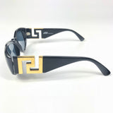 Gianni Versace Vintage MOD T24 Gold Medusa Black Blue tinted sunglasses - Undothedone