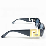 Gianni Versace Vintage MOD T24 Gold Medusa Black Blue tinted sunglasses - Undothedone