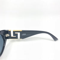 Gianni Versace Vintage MOD T24 Gold Medusa Black Blue tinted sunglasses - Undothedone