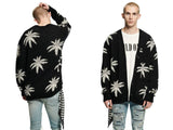 Amiri Black White Palm Tree Cashmere Cardigan - Undothedone