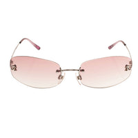 Chanel Pink Tinted CC Logo Rimless Sunglasses 4002 - Undothedone