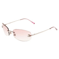 Chanel Pink Tinted CC Logo Rimless Sunglasses 4002 - Undothedone