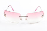 Chanel Silver Pink Camellia Flower 4085 Sunglasses - Undothedone