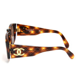 Chanel Gold CC Logo 90s Tortoise Sunglasses 01450 91235 - Undothedone