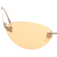 Chanel CC Logo Brown Silver Rimless 4003 - Undothedone