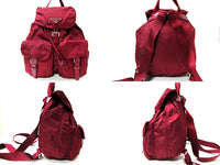 Prada Sport Red Nylon Logo Shoulder Rucksack Bag Backpack - Undothedone