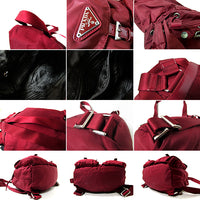 Prada Sport Red Nylon Logo Shoulder Rucksack Bag Backpack - Undothedone