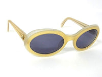 Chanel Cream Gold CC Logo Kurt Cobain Sunglasses - Undothedone
