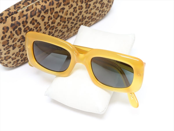 Bottega Veneta Yellow Retro Square Sunglasses