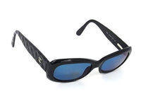 Chanel 5094 Black Blue Tinted Silver CC Logo Sunglasses - Undothedone