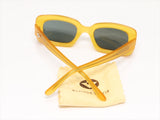 Bottega Veneta Yellow Retro Square Sunglasses