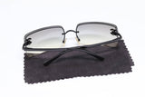 Chanel CC Logo Grey Black Tinted Rhinestone Sunglasses 4104 - Undothedone