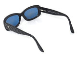 Chanel 5094 Black Blue Tinted Silver CC Logo Sunglasses - Undothedone