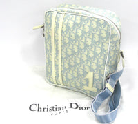 Christian Dior Baby Blue White Monogram Crossbody Shoulder Bag - Undothedone