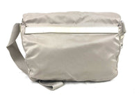 Prada Silver Gray Logo Shoulder Bag