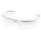 Chanel CC Logo Folding Silver Gray Sunglasses
