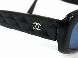 Chanel 5094 Black Blue Tinted Silver CC Logo Sunglasses - Undothedone