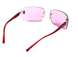 Chanel Pink Tinted CC Logo Rimless Sunglasses 4026