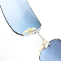 Chanel CC Logo Silver Blue Tinted Rhinestone Sunglasses 4104-B