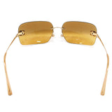 Chanel Rhinestone Gold Orange Tinted Sunglasses 4017-D - Undothedone