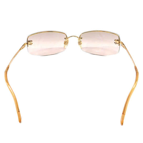 Chanel 4093-B Swarovski CC Logo Gold Sunglasses – Undothedone