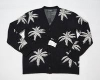 Amiri Black White Palm Tree Cashmere Cardigan - Undothedone