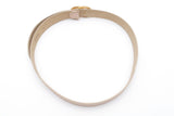 Chanel Calf Leather Gold CC Logo Beige Waist Belt - Undothedone