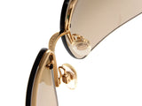 Chanel Rhinestone CC Logo Light Brown Tinted Gold Sunglasses - Undothedone